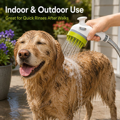 Ortekor 3-in-1 Pet Bathing Sprayer Brush for Dogs & Cats - Easier Indoor & Outdoor Washing