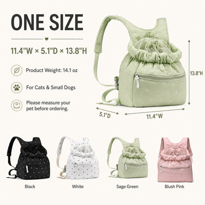 Ortekor Hands-Free Pet Carrier Backpack for Everyday Outings – Breathable Travel Carrier for Cats & Small Dogs