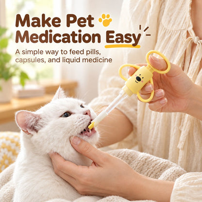 Ortekor Pet Pill Dispenser for Cats and Dogs - Easy At-Home Medicine Feeder with Soft Silicone Tips