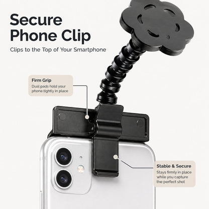 Ortekor Pet Selfie Clip for Cat & Dog Photos - Treat Holder Phone Attachment for Pets That Won't Look