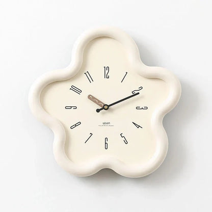 Decorative Blossom Wall Clock with Swinging Pendulum – Quiet Quartz Movement for Bedroom, Living Room & Home Office