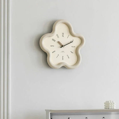 Decorative Blossom Wall Clock with Swinging Pendulum – Quiet Quartz Movement for Bedroom, Living Room & Home Office