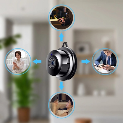 Compact Wireless Security Camera 1080p HD Video Day Night Vision Motion Detection Magnetic Mount No Drilling Smart Home Monitoring