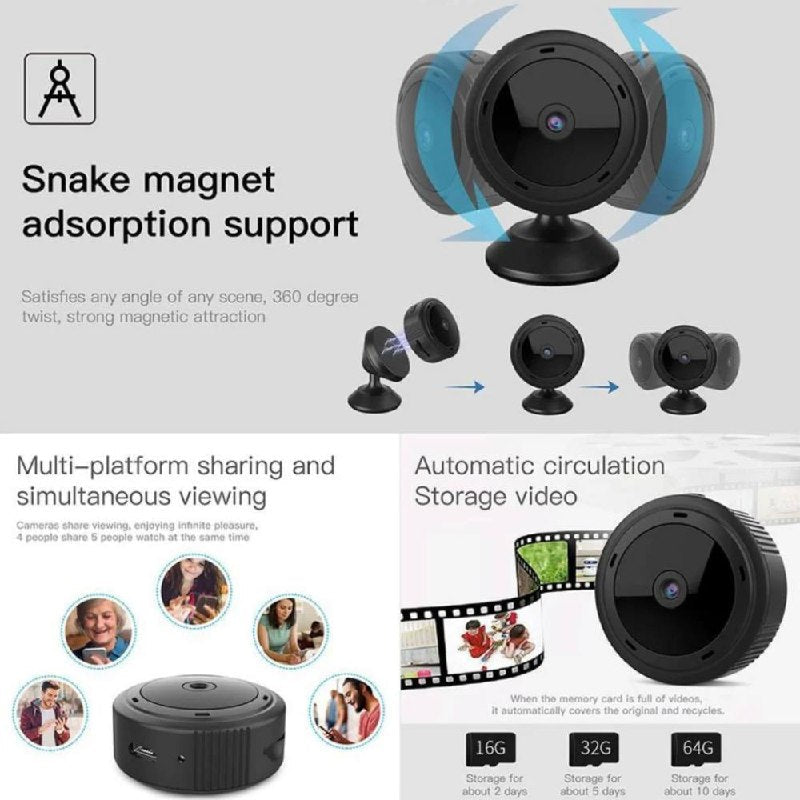 Petite caméra de surveillance sans fil pour la maison avec vision HD