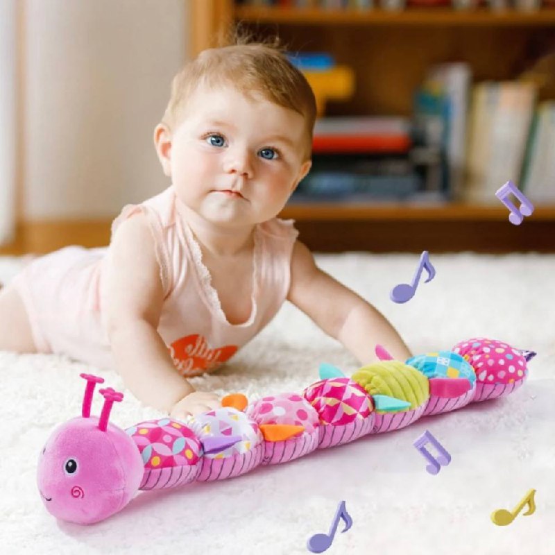 Jouet musical amusant pour bébé, en peluche douce et interactive