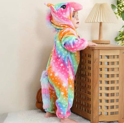 Grenouillère Confortable en Polaire Animale pour Enfants