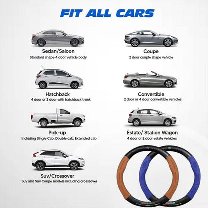 Couvercle de volant en cuir véritable de qualité supérieure