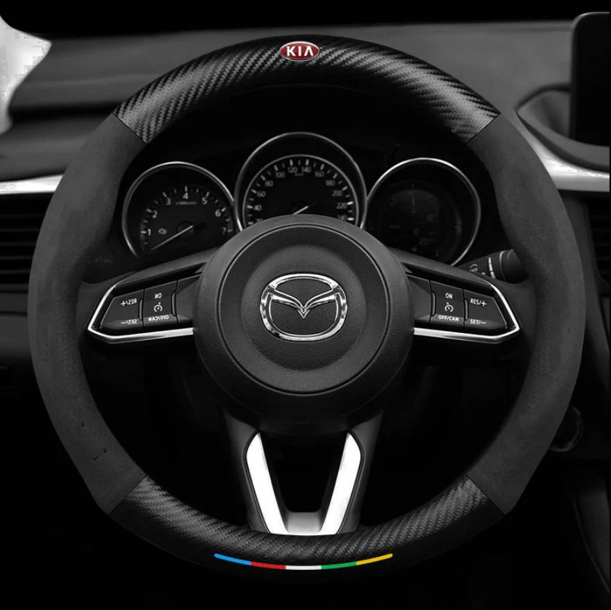 Couvercle de volant en cuir véritable de qualité supérieure