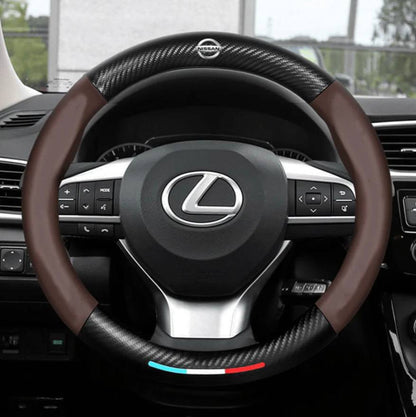 Couvercle de volant en cuir véritable de qualité supérieure