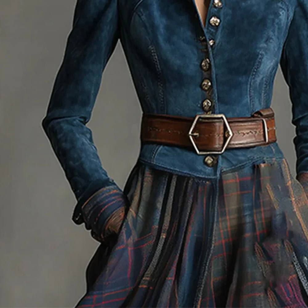 Robe Chic Fleurie Femme avec Haut Ajusté et Jupe Fluide