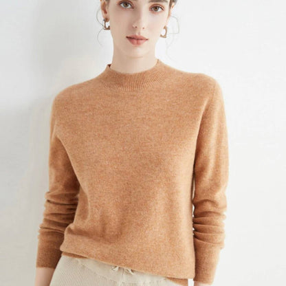 Pull ras du cou en cachemire doux pour femme