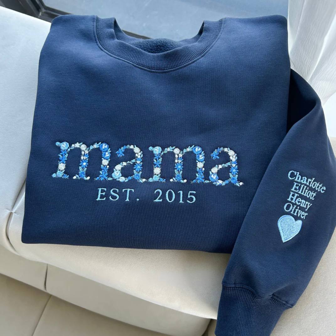 Sweat-shirt personnalisable pour maman avec motif floral