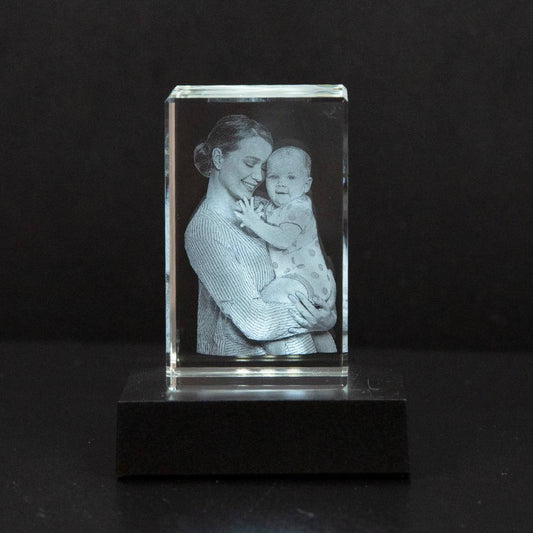 Customizable Crystal Picture Frame for Pet Memorial - Ortekor