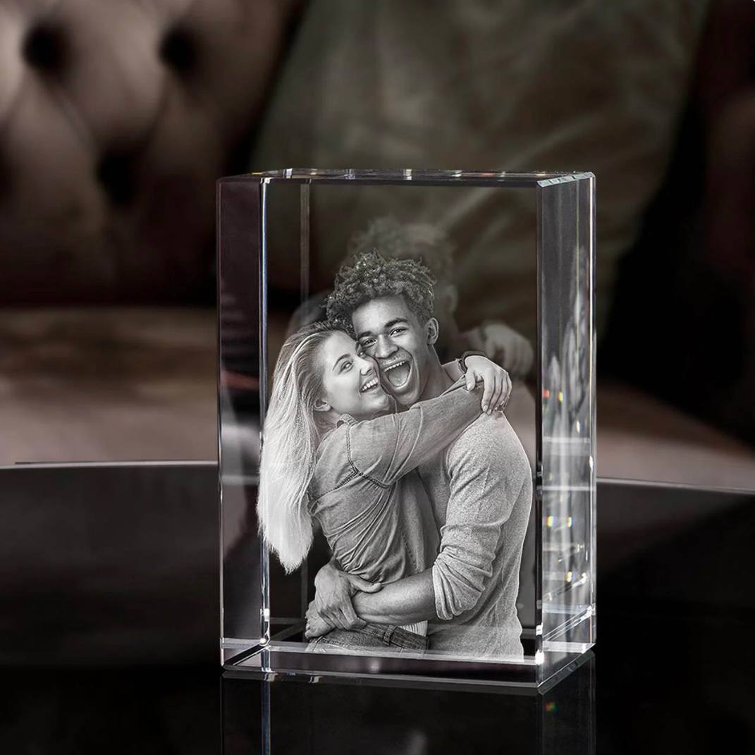 Cadre photo en cristal personnalisable pour animaux de compagnie