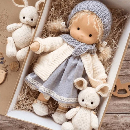 Poupée Artisanale en Coton Naturel, Jouet Doux