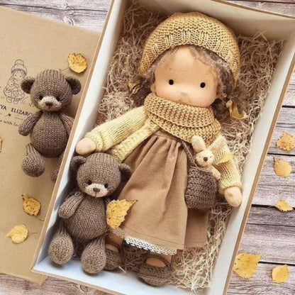 Poupée Artisanale en Coton Naturel, Jouet Doux