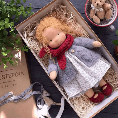 Poupée Artisanale en Coton Naturel, Jouet Doux