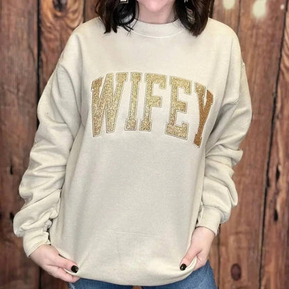 Customizable Mom Hoodie with Glittery Personalized Text - Ortekor