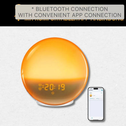 Réveil lumineux intelligent avec Bluetooth et USB