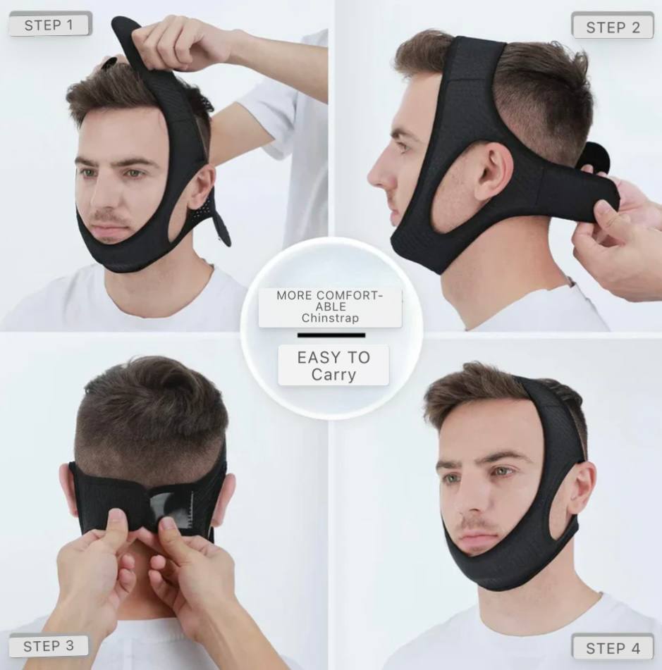 Sangle de menton confortable anti-ronflement pour un meilleur sommeil