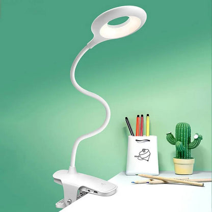 Lampe de bureau portative à pince avec bras réglable