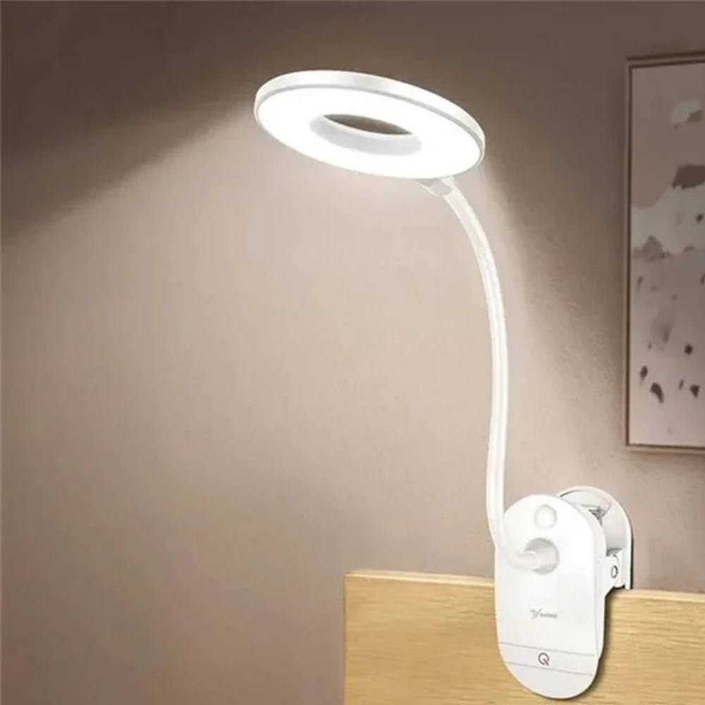Lampe de bureau portative à pince avec bras réglable