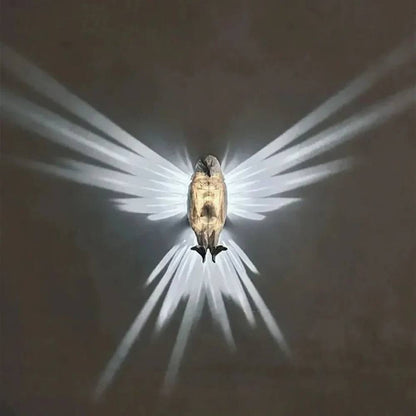 Applique murale LED oiseau coloré avec projection d'ailes 3D