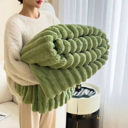 Jeté de couverture douillette en fausse fourrure pelucheuse