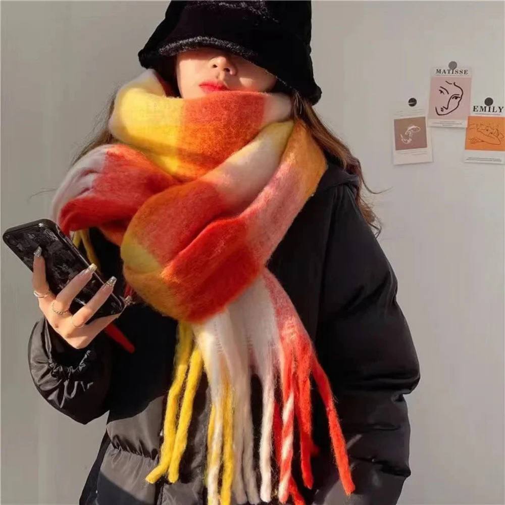 Écharpe luxueuse en cachemire multicolore et moelleuse