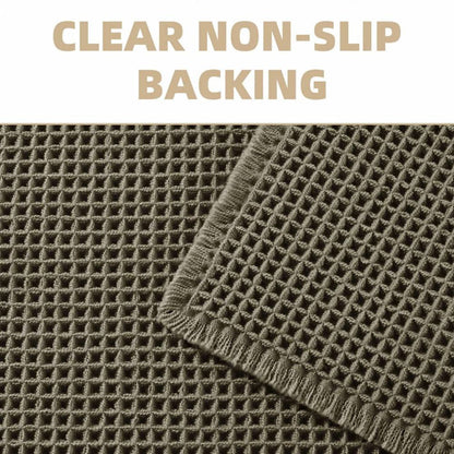Tapis de bain doux antidérapant à pompons, lavable