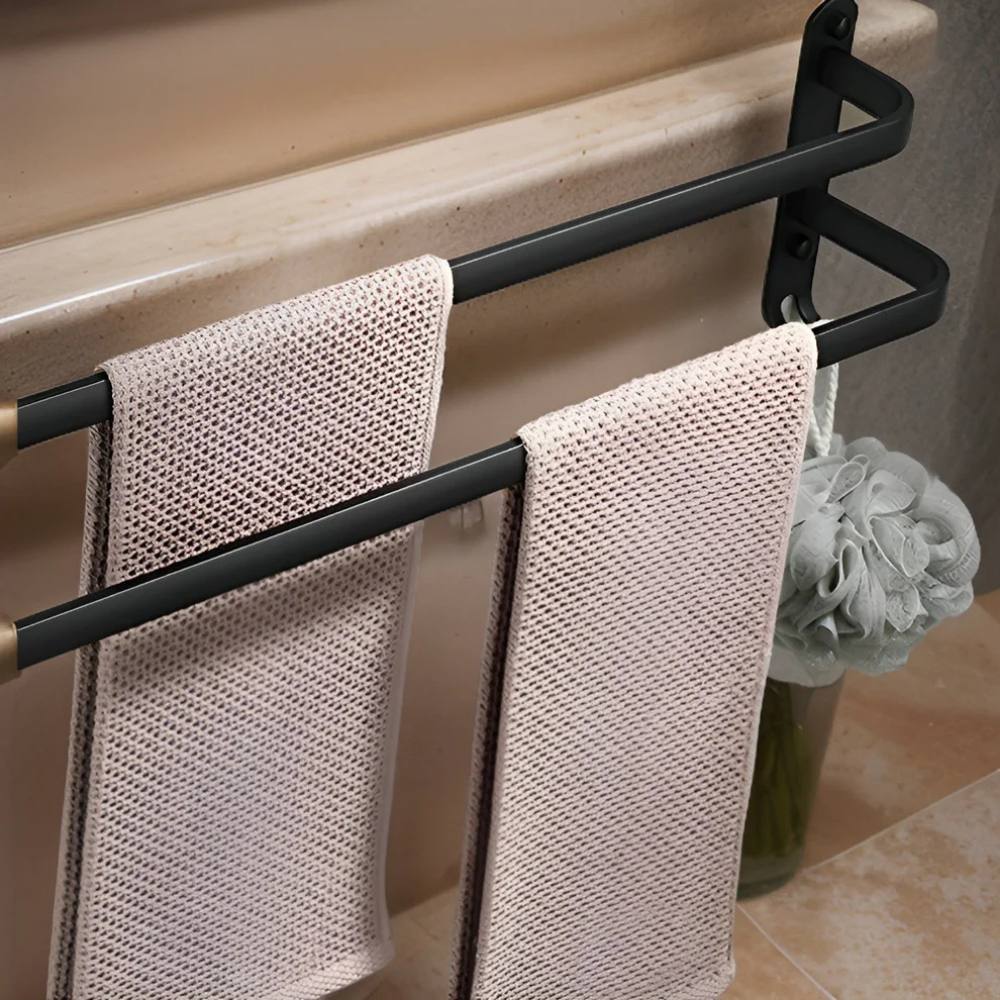 Porte-serviettes mural compact à 3 niveaux