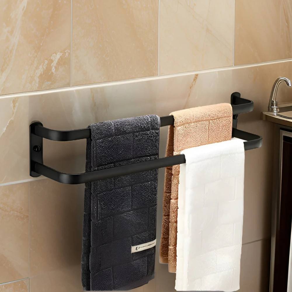 Porte-serviettes mural compact à 3 niveaux