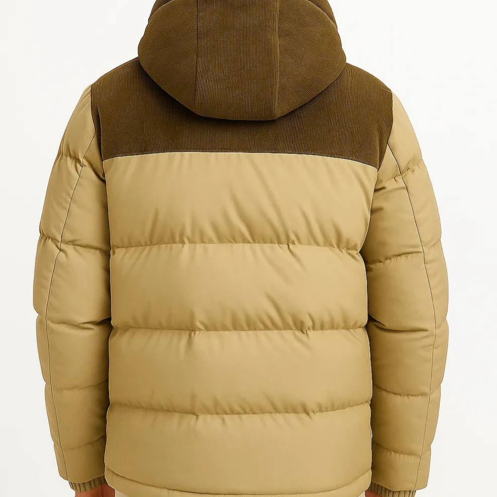 Doudoune chaude imperméable à capuche pour homme