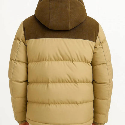 Doudoune chaude imperméable à capuche pour homme