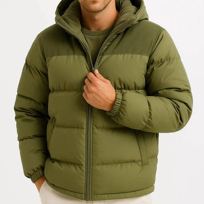 Doudoune chaude imperméable à capuche pour homme