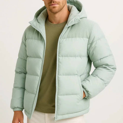 Doudoune chaude imperméable à capuche pour homme