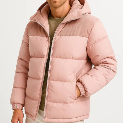 Doudoune chaude imperméable à capuche pour homme