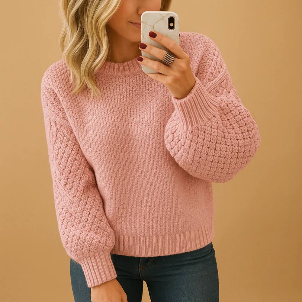 Chandail d'hiver douillet pour femme, doux et ajusté
