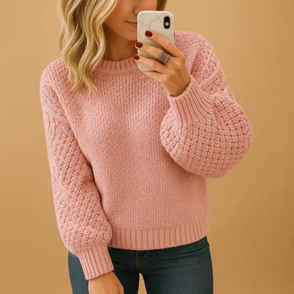 Chandail d'hiver douillet pour femme, doux et ajusté