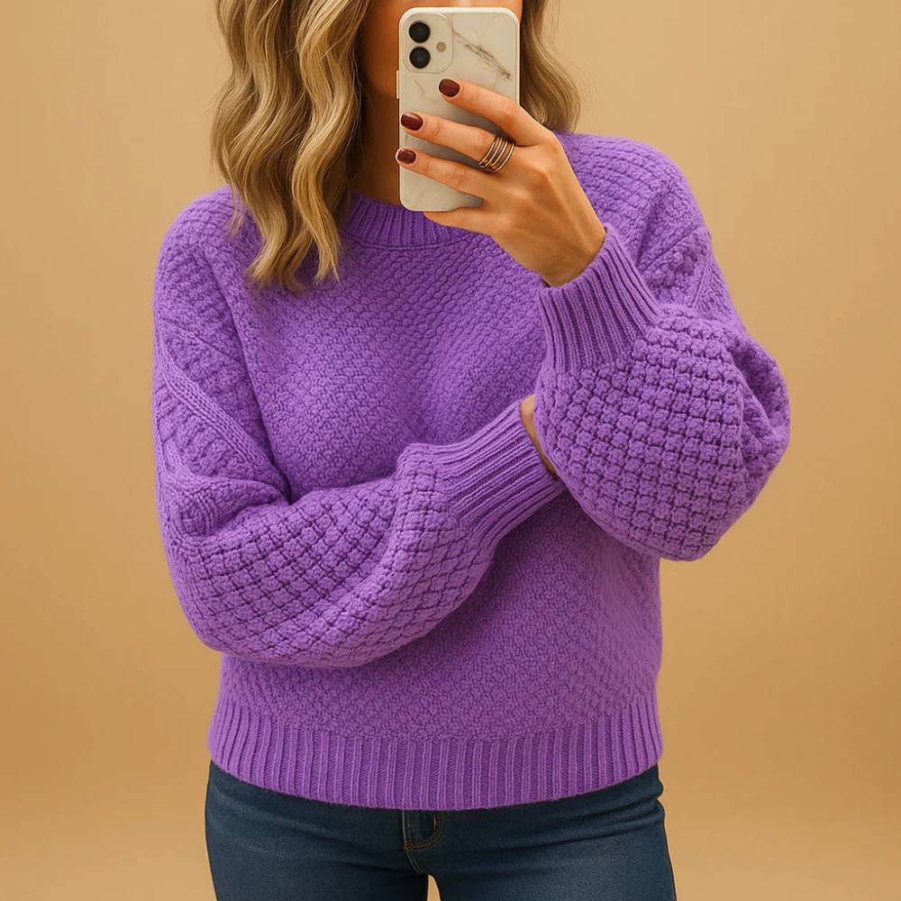 Chandail d'hiver douillet pour femme, doux et ajusté