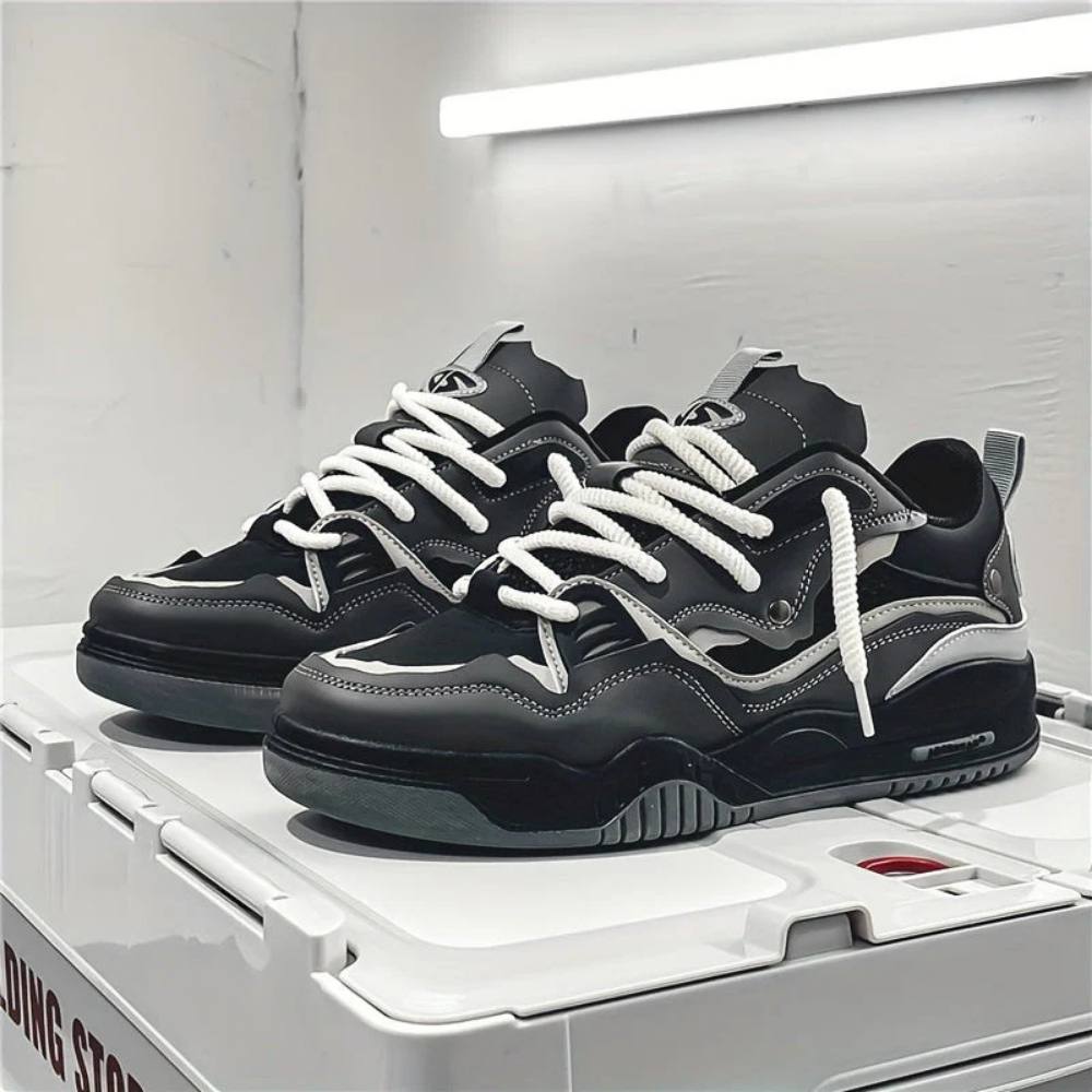 Men's Bold Sneakers, Thick Sole Athletic Casual Shoes - Ortekor