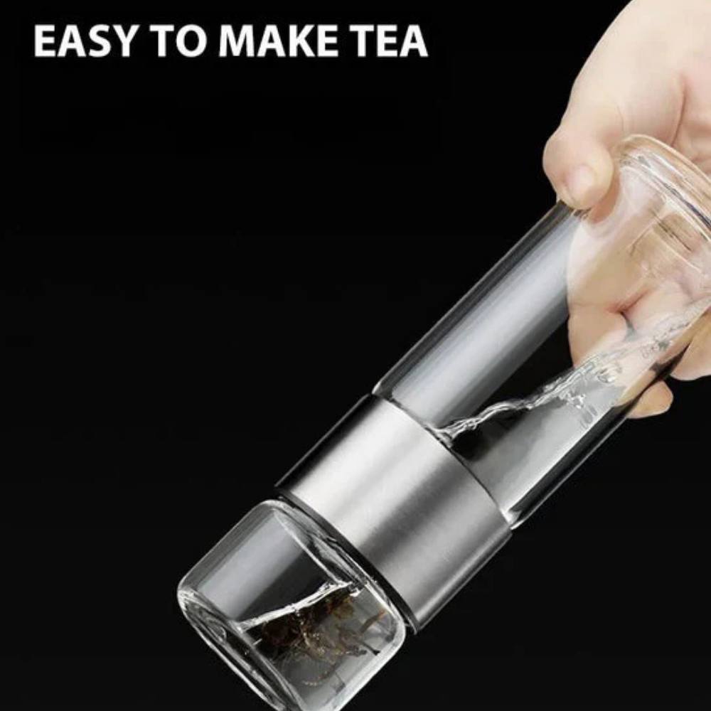 Bouteille isotherme transparente avec infuseur