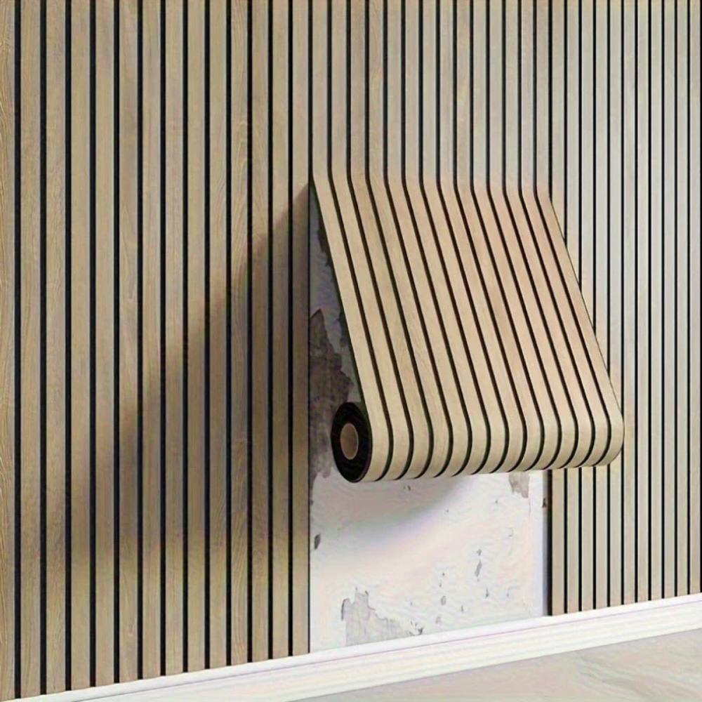 Peel and Stick Wooden Wall Panels with 3D Texture - Ortekor