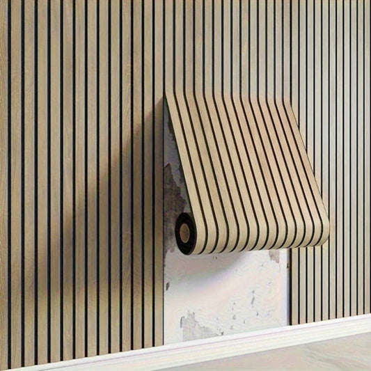 Peel and Stick Wooden Wall Panels with 3D Texture - Ortekor