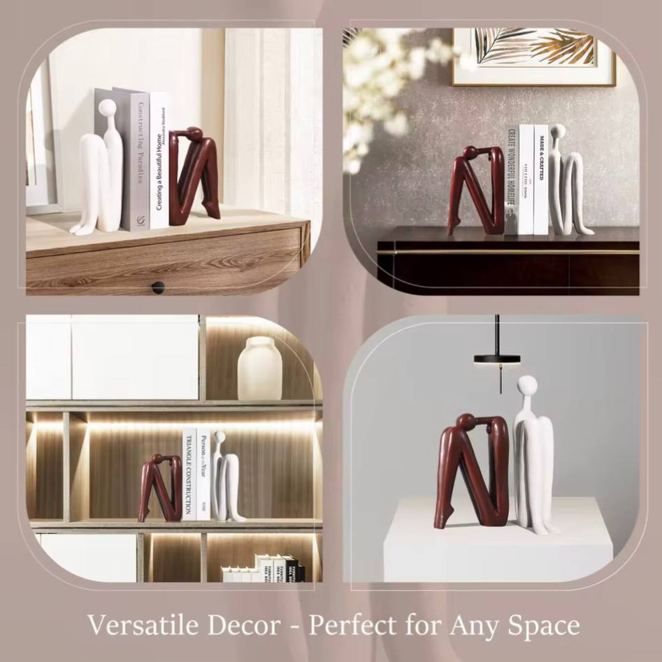 Serre-livres décoratifs en polyrésine pour la maison et le bureau