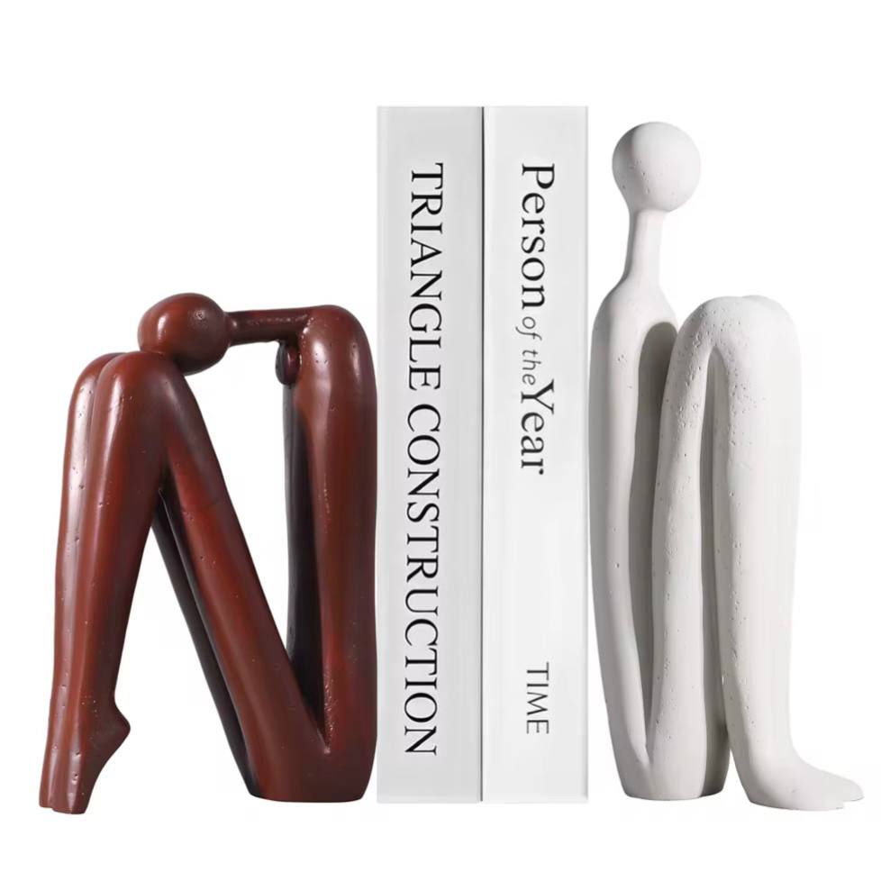 Serre-livres décoratifs en polyrésine pour la maison et le bureau