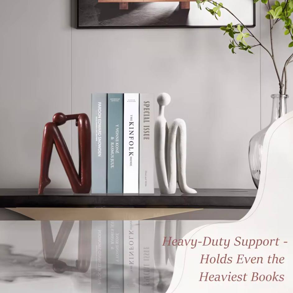 Serre-livres décoratifs en polyrésine pour la maison et le bureau