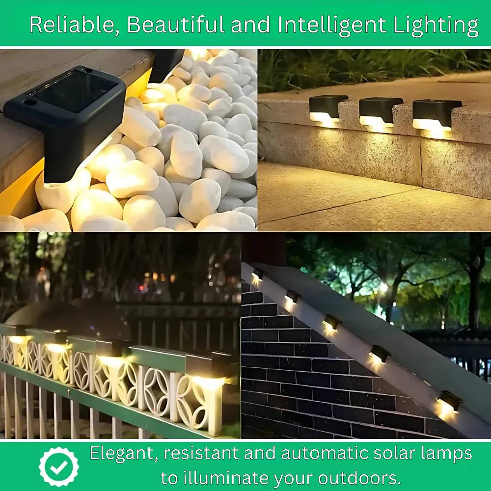Lampes solaires d'extérieur écoénergétiques, étanches et automatiques