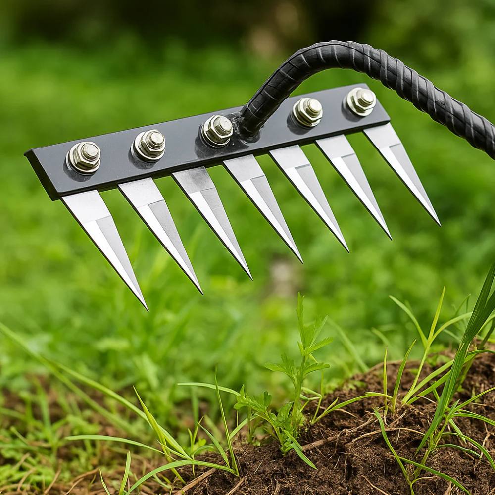 Heavy Duty Garden Rake for Weed Removal - Ortekor