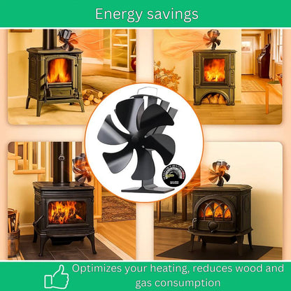 Ventilateur silencieux pour poêle à bois pour une meilleure répartition de la chaleur